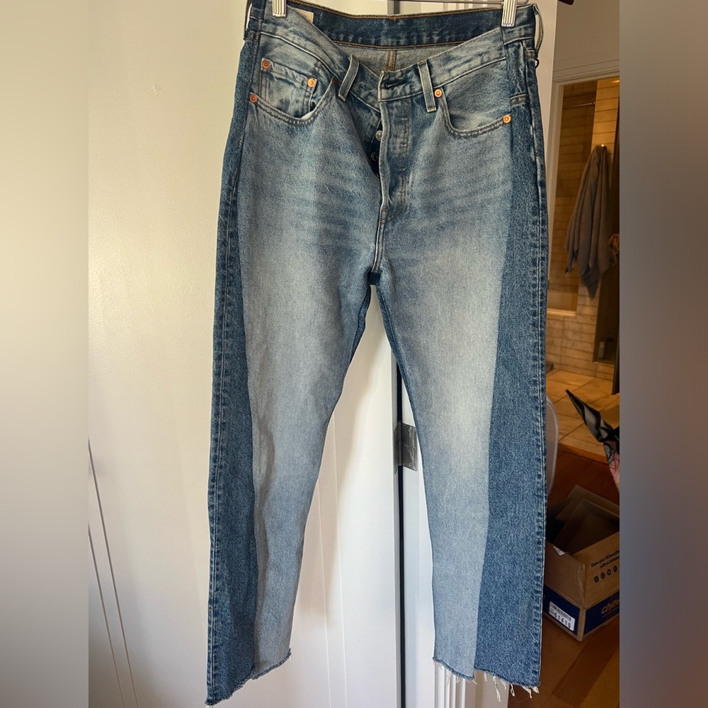 Levi’s 501 color block jeans 27”
